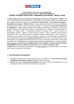 edital processo seletivo concomitante 2016.1