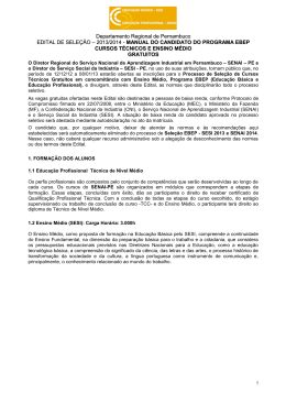 Edital cursos Fiepe 2013