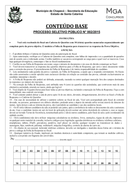 Prova Professor Educa&ccedil;&atilde;o Fisica