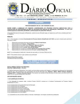 portaria edital semed nº 005/2014 processo seletivo simplificado