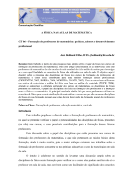 Formação de professores de matemática