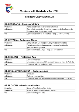 6&ordm;s Anos &ndash; III Unidade
