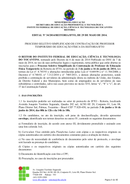 Edital nº 34/2014 - Seletivos IFTO