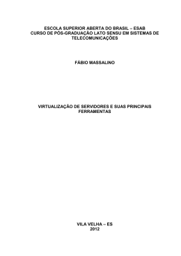 Virtualiza&ccedil;&atilde;o de servidores e suas principais ferramentas