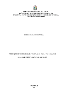 Intera&ccedil;&otilde;es da estrutura da vegeta&ccedil;&atilde;o com a topografia e solo na