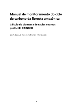 Manual de monitoramento do ciclo de carbono da floresta
