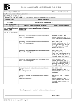 Visualizar Escopo de Acredita&ccedil;&atilde;o deste Laborat&oacute;rio