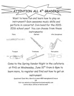 ATTENTION ALL 4`rh GRADER - Framingham Public Schools