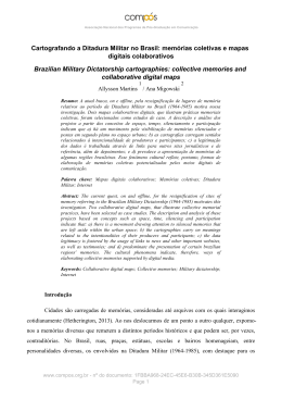 Cartografando a Ditadura Militar no Brasil: memórias