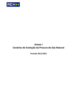 Anexo I - Cen&aacute;rios de Evolu&ccedil;&atilde;o da Procura de G&aacute;s Natural