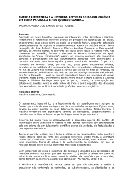 entre a literatura e a hist&oacute;ria - Associa&ccedil;&atilde;o de Leitura do Brasil