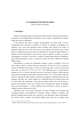 A Cronologia do Per&iacute;odo dos Ju&iacute;zes