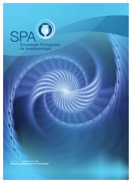 Vol. 17 | N.&ordm; 5 - Sociedade Portuguesa de Anestesiologia
