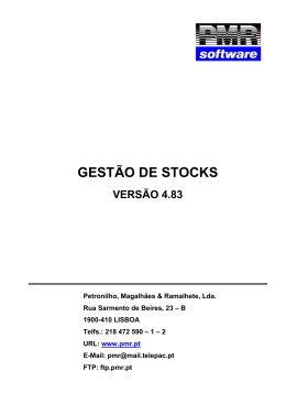GESTÃO DE STOCKS