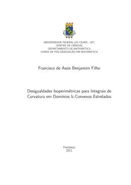 Francisco de Assis Benjamim Filho Desigualdades Isoperim&eacute;tricas