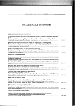 sUM&Aacute;RIo /TABLE oF CoNTENT`S