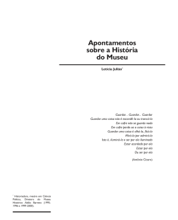 Apontamentos sobre a História do Museu