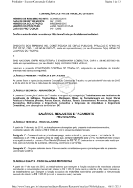 SAL&Aacute;RIOS, REAJUSTES E PAGAMENTO