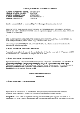 Mediador - Extrato Convenção Coletiva