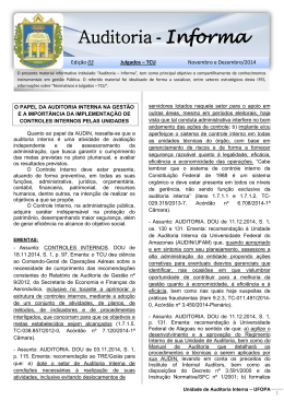 Informativo da Auditoria