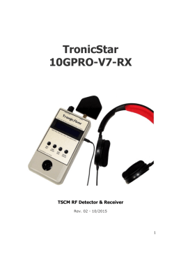 Receptor Detector de C&acirc;meras e Escutas TSCM 10GPRO-V7