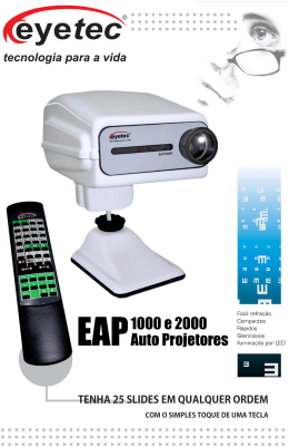 EAP1000 e 2000 Auto Projetores