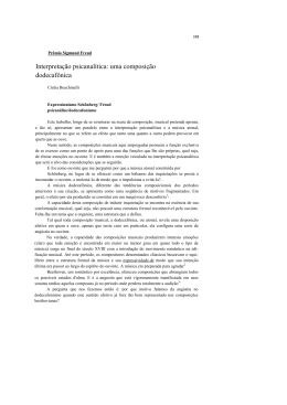 Interpreta&ccedil;&atilde;o psicanal&iacute;tica: uma composi&ccedil;&atilde;o dodecaf&ocirc;nica