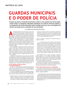 guardas municipais e o poder de pol&iacute;cia