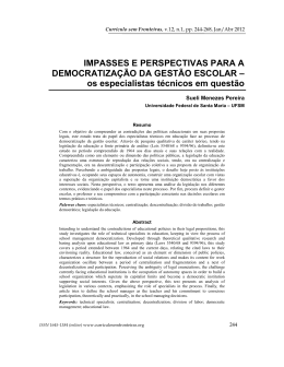 Impasses e perspectivas para a democratização da gestão escolar