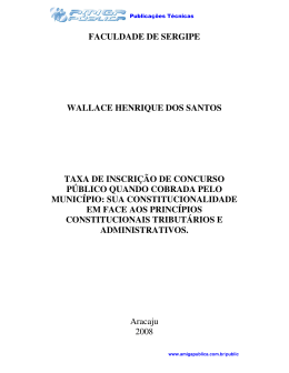 FACULDADE DE SERGIPE WALLACE HENRIQUE DOS SANTOS