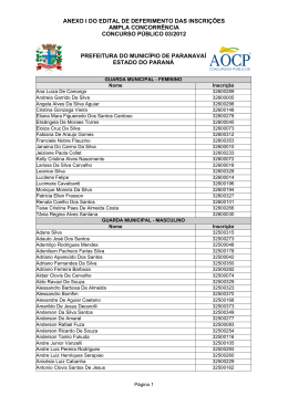 ANEXO I - DEFERIMENTO DAS INSCRIÇÕES - AMPLA