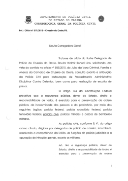 Procedimento Administrativo Disciplinar contra detentos e