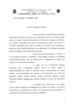 Guarda de presos - Corregedoria Geral da Pol&iacute;cia Civil