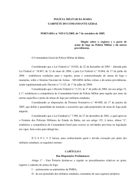 Portaria n&ordm; 035-CG/2005 - Porte de Armas