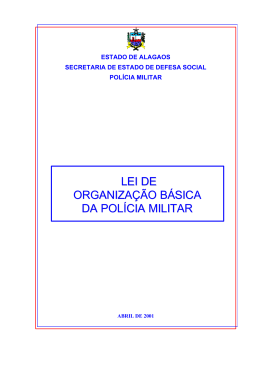 lei de organiza&ccedil;&atilde;o b&aacute;sica da pol&iacute;cia militar