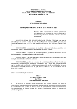 Instrução Normativa DG/DPF nº 11/2001