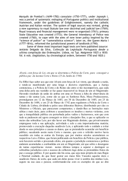 Lei da Cria&ccedil;&atilde;o da Intendencia Geral de pol&iacute;cia