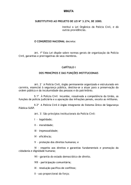 Lei Org&acirc;nica da Pol&iacute;cia Civil