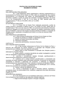 POL&Iacute;CIA CIVIL DO ESTADO DO PAR&Aacute; REGIMENTO