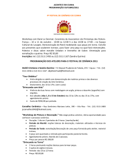 Workshop com Ren&eacute; Le Denmat- Ceramista da