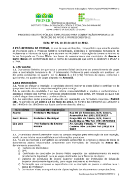 Edital N&ordm; 08/2012