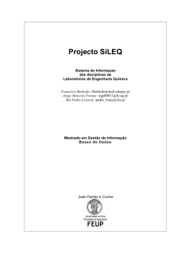 Projecto SiLEQ - Universidade do Porto
