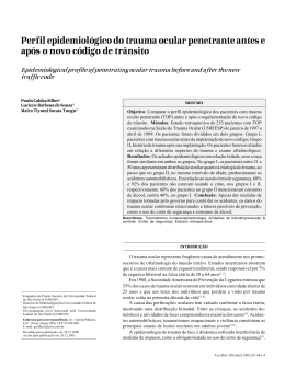 Perfil epidemiológico do trauma ocular penetrante
