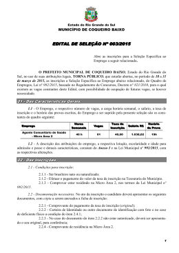 Edital 003/2015 - Município de Coqueiro Baixo