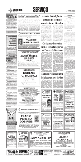 SERVI&Ccedil;O - Jornal Cruzeiro do Sul