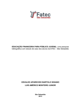EDUCA&Ccedil;&Atilde;O FINANCEIRA PARA P&Uacute;BLICO JUVENIL