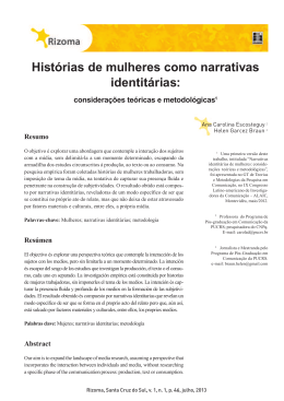 Hist&oacute;rias de mulheres como narrativas identit&aacute;rias
