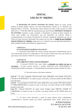 EDITAL LEIL&Atilde;O N&ordm; 002/2014