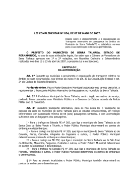 Lei Complementar nº 054/2007 - Prefeitura de Serra Talhada