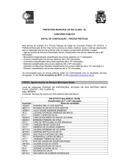PREFEITURA MUNICIPAL DE RIO CLARO - RJ CONCURSO